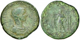 Diadumeniano (217-218) Sesterzio - Busto a d. - R/ PRINCIPI IVVENTVTIS, Diadumeniano stante a s. - RIC 214 AE (g 18,46) RR Frattura del tondello, rest...