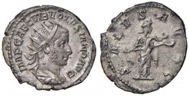 Volusiano (251-253) Antoniniano - Busto radiato a d. - R/ La Salute stante a d. - RIC 184 AG (g 3,27)
SPL