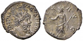 Postumo (260-268) Antoniniano (Treviri) Busto radiato a d. - R/ La Pace stante a s. - RIC 318 AG (g 3,47)
SPL