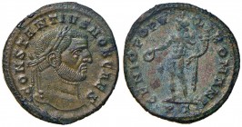 Costanzo Cloro (305-306) Follis (Ticinum) Busto laureato a d. - R/ GENIO POPVLI ROMANI, Genio stante a s. - RIC 30 AE (g 8,60) Modesti depositi al R/ ...