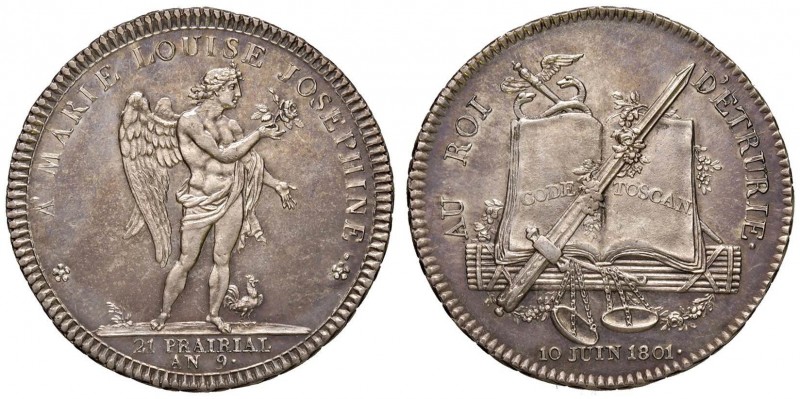 FIRENZE Medaglia 1801 La regina d’Etruria a Parigi - AG (g 18,16 - Ø 33 mm) Bell...