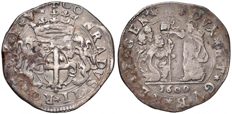 GENOVA Dogi biennali (1528-1597) Ducatone della Benedizione 1600 - MIR 222/8 AG ...