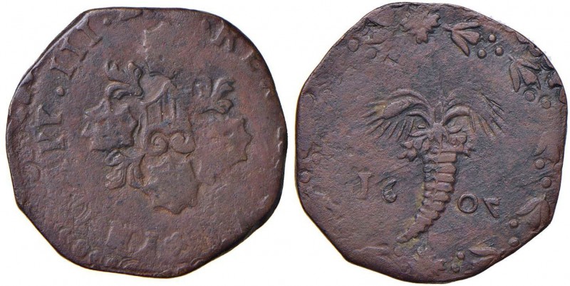 NAPOLI Filippo III (1598-1621) Tornese 1607 - Magliocca 59 CU (g 4,14) 
qBB