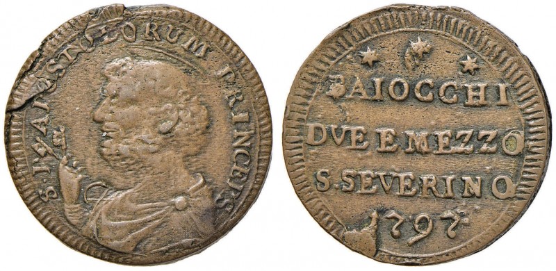 Pio VI (1775-1799) San Severino Sampietrino 1797 - Munt. 406a CU (g 15,32) R 
B...