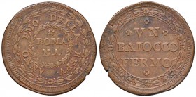 Repubblica romana (1798-1799) Fermo - Baiocco A. I - Bruni 33 CU (g 13,86)
BB