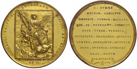 Gregorio XVI (1831-1846) Medaglia A. II - Opus: Cerbara MD (g 74,19 - Ø 53 mm) RR Colpetti al bordo 
BB