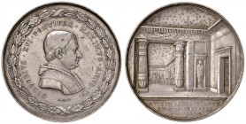 Gregorio XVI (1831-1846) Medaglia 1839 A. IX Museo Egizio - Opus: Girometti AG (g 68,39 - Ø 49 mm) RRR Colpi e graffi diffusi. Medaglia rarissima, con...