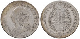 Carlo Emanuele III (1730-1773) Mezzo scudo 1755 - Nomisma 159 AG (g 17,32) R
B/MB