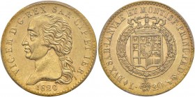 Vittorio Emanuele I (1814-1821) 20 Lire 1820 - Nomisma 512 AU R In slab PCGS AU55 416824.55/54656345
SPL