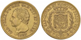 Carlo Felice (1821-1831) 80 Lire 1827 G - Nomisma 526 AU
BB+