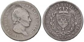 Carlo Felice (1821-1831) 2 Lire 1826 T - Nomisma 579 AG R
B/MB