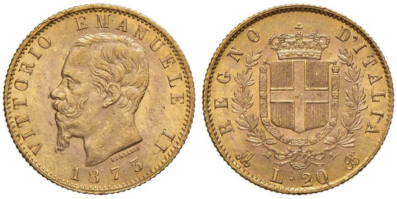 Vittorio Emanuele II (1861-1878) 20 Lire 1873 M - Nomisma 861 AU Bellissimo esem...