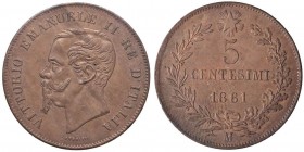 Vittorio Emanuele II (1861-1878) 5 Centesimi 1861 M - Nomisma 954 CU Sigillato FDC da Ottolini Marco
FDC