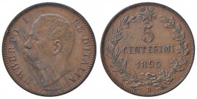 Umberto I (1878-1900) 5 Centesimi 1895 - Nomisma 1021 CU R
BB