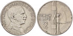 Vittorio Emanuele III (1900-1946) 2 Lire 1927 - Nomisma 1171 NI RR Diffusi segnetti e colpetti 
MB