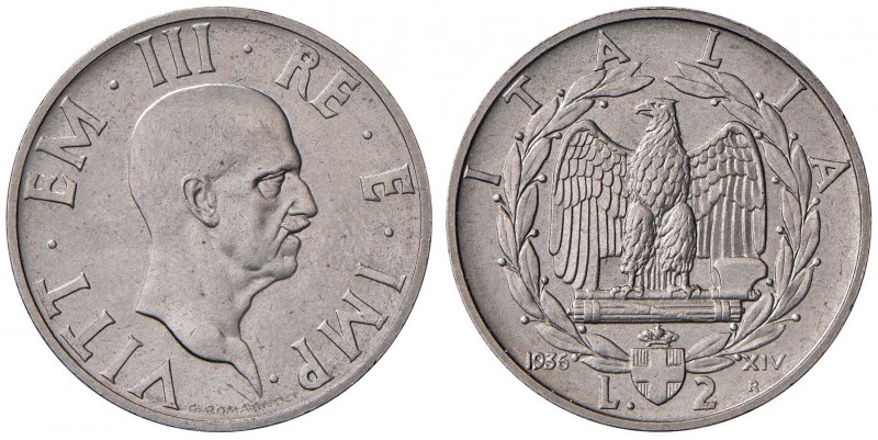 Vittorio Emanuele III (1900-1946) 2 Lire 1936 - Nomisma 1180 NI R
qFDC