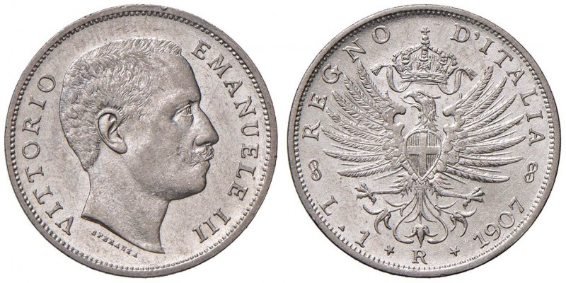 Vittorio Emanuele III (1900-1946) Lira 1907 - Nomisma 1197 AG
qFDC/FDC