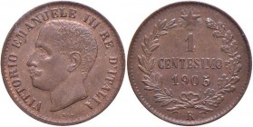Vittorio Emanuele III (1900-1946) Centesimo 1905 - Nomisma 1394 CU Sigillato FDC da Ottolini Marco 
FDC