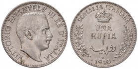 Vittorio Emanuele III (1900-1946) Somalia - Rupia 1910 - Nomisma 1414 AG R Colpetti al bordo. Graffietti e colpo al D/.
BB+