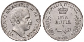 Vittorio Emanuele III (1900-1946) Somalia - Rupia 1915 - Nomisma 1418 AG R Colpetti al bordo e al R/. Pulita
SPL+/SPL
