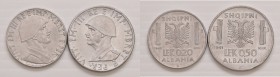 Vittorio Emanuele III (1900-1946) Albania - 0,50 e 0,20 Lek 1941 - AC Lotto di due monete
BB