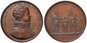 Medaglie dei Savoia Carlo II. Medaglia di restituzione - Opus: Lavy AE (g 64,75 - Ø 52 mm)
FDC