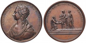 Medaglie dei Savoia Anna Maria. Medaglia di restituzione - Opus: Lavy - AE (g 65,14 - Ø 52 mm) Piccolo colpo al bordo
qFDC