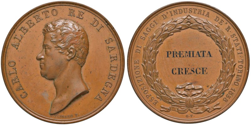 Medaglie dei Savoia 1838 medaglia premio Esposizione di saggi d’industria de’ Re...