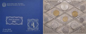 REPUBBLICA ITALIANA (1946-) Divisionale 1981 - 11 monete in confezione originale
FDC