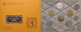 REPUBBLICA ITALIANA (1946-) Divisionale 1984 - 10 monete in confezione originale
FDC