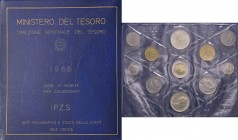 REPUBBLICA ITALIANA (1946-) Divisionale 1986 - 11 monete in confezione originale
FDC