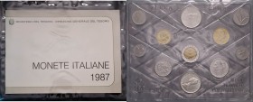 REPUBBLICA ITALIANA (1946-) Divisionale 1987 - 11 monete in confezione
FDC