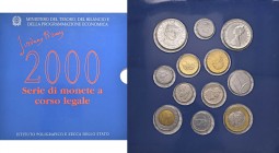 REPUBBLICA ITALIANA (1946-) Divisionale 2000 - 12 pezzi in confezione originale
FDC