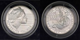 REPUBBLICA ITALIANA (1946-) 10.000 Lire 1994 USA 1994 - Gig. 464/P AG In astuccio con certificato 
FDC