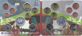 REPUBBLICA ITALIANA (1946-) Divisionale 2008 - 5 Euro FAO in argento, 2 e 1 euro, 50, 20, 10, 5, 2 e 1 centesimo
FDC