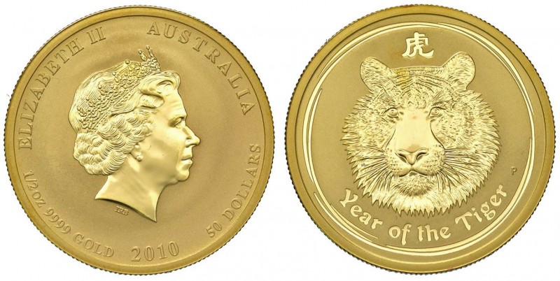 AUSTRALIA 50 Dollars 2010 - AU (g 15,60) Lunar series II - Year of the Tiger
FS