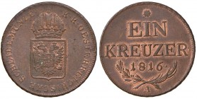AUSTRIA Franz I (1804-1835) Kreuzer 1816 - CU (g 8,81) Zone di rame rosso
SPL