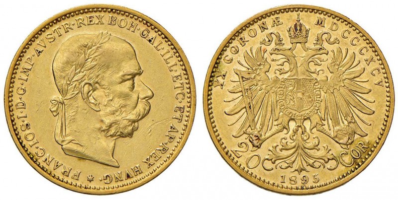 AUSTRIA Franz Joseph I (1848-1916) 20 Corone 1895 - KM 2806 AU (g 6,76) Graffiet...