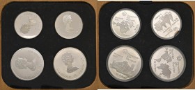 CANADA 10 e 5 Dollari 1973 - AG Lotto di quattro monete. Set Olimpiade Montreal 1976. In cofanetto originale e certificato
FS