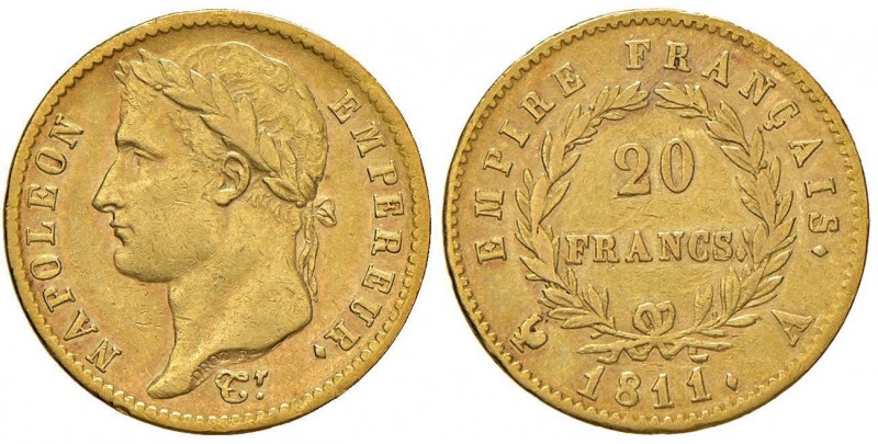 FRANCIA Napoleone (1799-1804) 20 Franchi 1811 - Gad. 1025 AU (g 6,41)
qBB