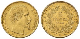 FRANCIA Napoleone III (1852-1870) 5 Franchi 1855 A - Gad. 1000 AU (g 1,61) Graffietti
qBB