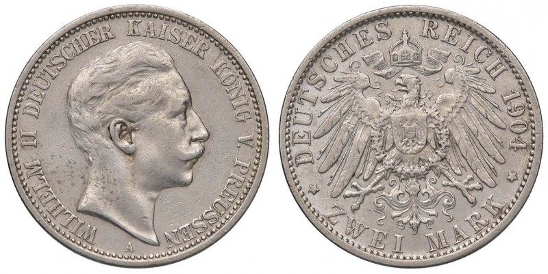 GERMANIA Prussia - Wilhelm II (1888-1918) 2 Marchi 1904 A - KM 522 AG (g 11,10)...