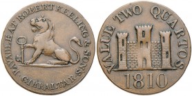 GIBILTERRA 2 Quartos 1810 - KM Tn4.1 CU (g 7,41)
BB