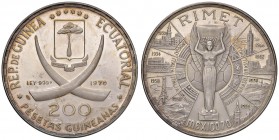 GUINEA EQUATORIALE 200 Pesetas 1970 - AG (g 40,58)
FDC