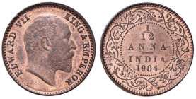INDIA Edoardo VII (1910-1936) 1/12 Anna 1904 - KM 497 CU (g 2,14) Rame rosso
FDC