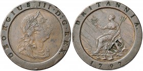 INGHILTERRA Giorgio III (1760-1820) 2 Pence 1797 - KM 619 CU (g 56,88) Graffi al D/ e al R/, contromarca PM al R/
BB+
