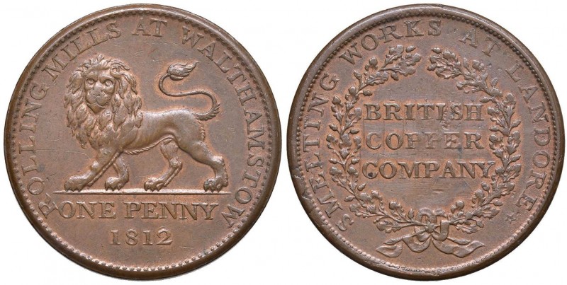 INGHILTERRA Giorgio III (1760-1820) Token penny 1812 British Copper Company - CU...