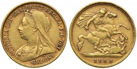 INGHILTERRA Vittoria (1837-1901) Mezza sterlina 1899 - Fr. 397 AU (g 3,95) Minimo colpetto al bordo
BB