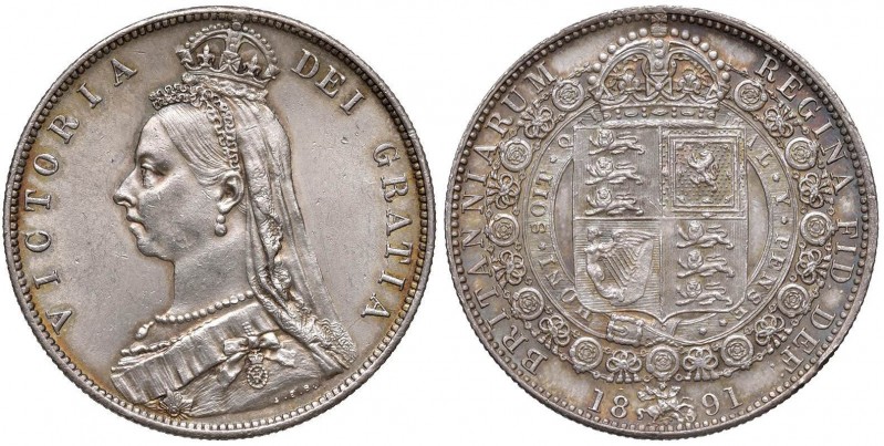 INGHILTERRA Vittoria (1837-1901) Mezza corona 1851 - KM 740 AG (g 14,17) 
qFDC