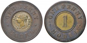 INGHILTERRA Vittoria (1837-1901) One Penny Model token (1844) - Bimetallico (g 3,84)
BB